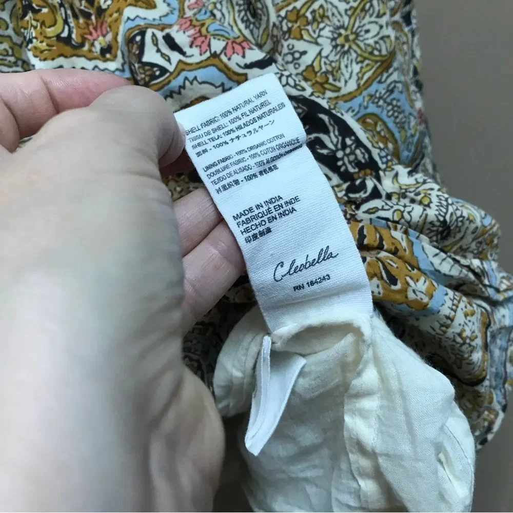 Cleobella Talia Organic Maxi Skirt in Kaleidoscope Paisley (M) - Picture 10 of 11